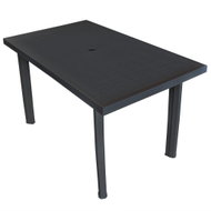 Garden table anthracite 126 x 76 x 72 cm plastic - Garden Table