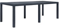 Záhradný stôl antracitový 220 × 90 × 72 cm plastový ratanový vzhľad - Záhradný stôl