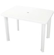 Záhradný stôl biely 101 × 68 × 72 cm plast - Záhradný stôl