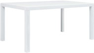 Garden Table White 150 x 90 x 72cm Plastic Rattan Look - Garden Table