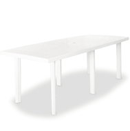 Garden table white 210 x 96 x 72 cm plastic - Garden Table