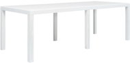 Garden Table White 220 x 90 x 72cm Plastic Rattan Look - Garden Table