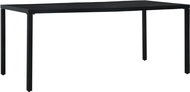Garden Table Black 180 x 83 x 72cm Steel - Garden Table