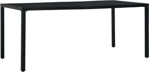 Garden Table Black 180 x 83 x 72cm Steel - Garden Table - Main image
