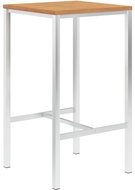Bar table 60 x 60 x 105 cm solid teak and stainless steel - Garden Table