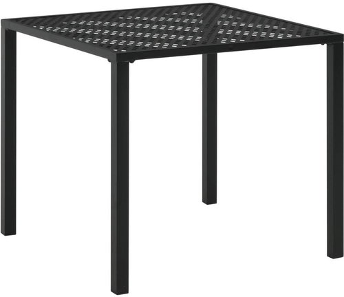 Garden Table Black 80 x 80 x 72cm Steel - Garden Table - Main image