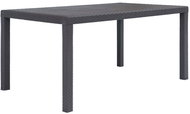 Garden Table Brown 150 x 90 x 72cm Plastic Rattan Look - Garden Table