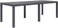 Záhradný stôl hnedý 220 × 90 × 72 cm plastový ratanový vzhľad - Záhradný stôl