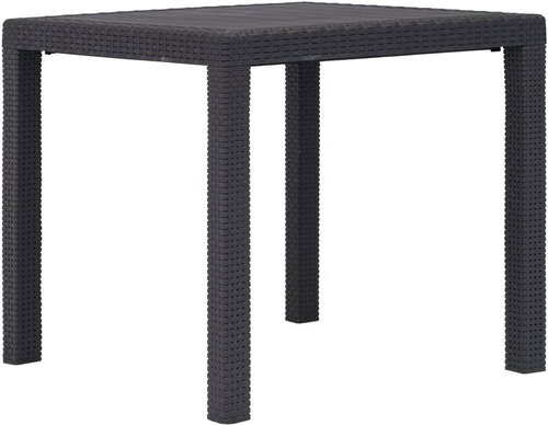 Garden table brown 79 x 79 x 72 cm plastic rattan look - Garden Table - Main image