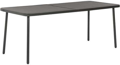 Garden Table Dark Grey 180 x 83 x 72cm Steel - Garden Table - Main image