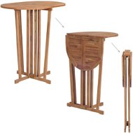 Folding bar table 100 x 65 x 105 cm solid teak wood - Garden Table