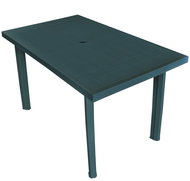 Garden table green 126 x 76 x 72 cm plastic - Garden Table