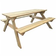 Piknikový stôl 150 × 135 × 71,5 cm drevo - Záhradný stôl