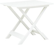 Folding garden table white 79 x 72 x 70 cm plastic - Garden Table