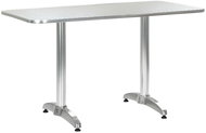 Garden Table Silver 120 x 60 x 70cm Aluminium - Garden Table