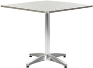 Garden Table Silver 80 x 80 x 70cm Aluminium - Garden Table