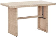 Garden Table Beige 110 x 60 x 67cm Polyrattan - Garden Table
