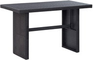 Garden Table Black 110 x 60 x 67cm Polyrattan - Garden Table