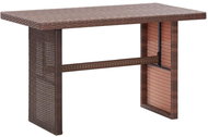 Garden Table Brown 110 x 60 x 67cm Polyrattan - Garden Table