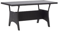 Garden Table Black 130 x 70 x 66cm Polyrattan - Garden Table