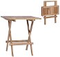 Skladací bistro stolík 60 × 60 × 65 cm masívne teakové drevo - Záhradný stôl