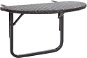 Stolík na balkón hnedý 60 × 60 × 50 cm polyratan - Záhradný stôl