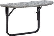 Balcony table gray 60 x 60 x 50 cm polyratan - Garden Table