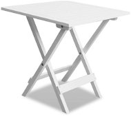 Bistro stolík biely 46 × 46 × 47 cm masívne akáciové drevo - Záhradný stôl