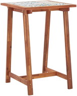 Garden bar table 70 x 70 x 105 cm tiles and massive acacia - Garden Table