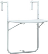 Hanging table for balcony white 60x64x83,5 cm plastic rattan look - Garden Table