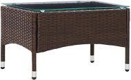 Konferenčný stolík hnedý 60 × 40 × 36 cm polyratan - Záhradný stôl