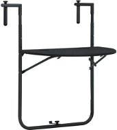 Hanging table for balcony black 60x64x83,5 cm plastic imitation rattan - Garden Table