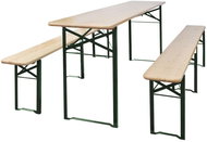 Folding Beer Set Table with 2 Benches 220cm Fir Wood - Garden Table