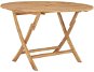 Skladací záhradný stôl O 120 cm masívne teakové drevo - Záhradný stôl