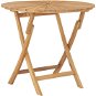 Skladací záhradný stôl O 85 cm masívne teakové drevo - Záhradný stôl