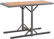 Garden table anthracite polyratan and solid acacia wood - Garden Table