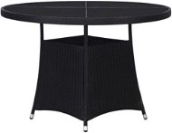 Garden Table Black 110 x 74cm Polyratan - Garden Table
