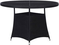 Garden Table Black 110 x 74cm Polyratan - Garden Table