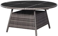 Garden Table Grey 150 x 74cm Polyratan - Garden Table
