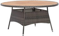 Garden Table Grey 150 x 74cm Polyrattan and Acacia Wood - Garden Table