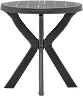 Bistro stolík antracitový O 70 cm plast - Záhradný stôl