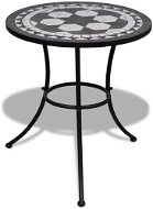 Záhradný stôl Bistro stolík čierny a biely 60 cm mozaika - Zahradní stůl