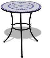  Bistro stolek modrý a bílý 60 cm mozaika - Zahradní stůl