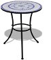 Záhradný stôl Bistro stolík modrý a biely 60 cm mozaika - Zahradní stůl