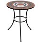Bistro table terracotta and white 60 cm mosaic - Garden Table