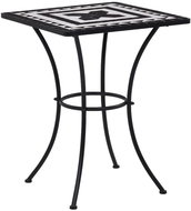 Mosaic bistro table black and white 60 cm ceramic - Garden Table