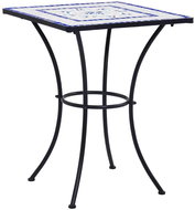Mosaic bistro table blue-white 60 cm ceramic - Garden Table