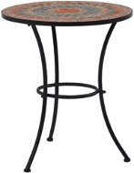 Mozaikový bistro stolík oranžovo-sivý 60 cm keramika - Záhradný stôl