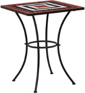 Mozaikový bistro stolík terakotovo-biely 60 cm keramika - Záhradný stôl