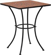Mozaikový bistro stolík terakotový 60 cm keramika - Záhradný stôl